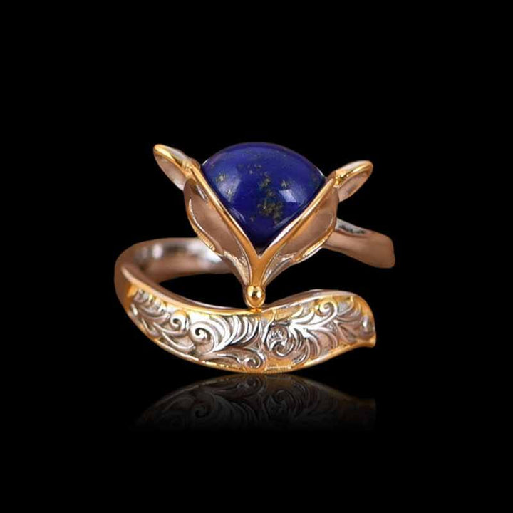 Agate Fox 925 Sterling Silver Open Ring 03 | RoyalLuster.com
