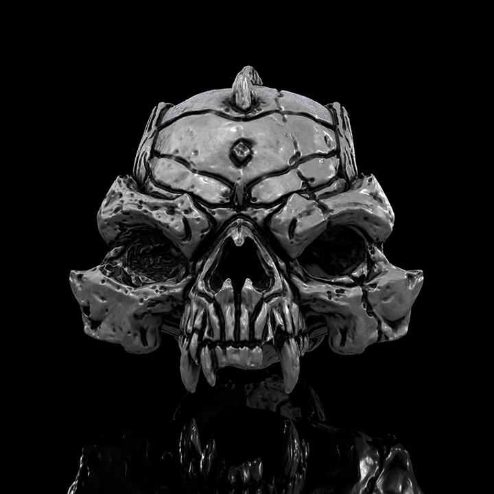 Alien Skull 925 Sterling Silver Ring