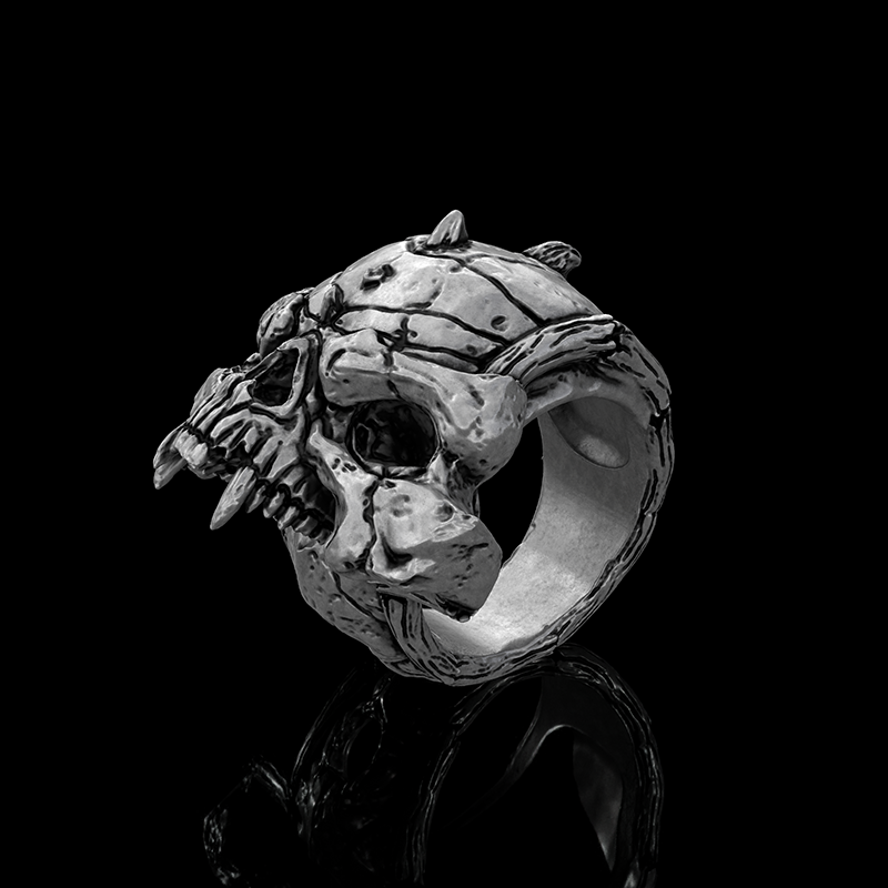 Alien Skull 925 Sterling Silver Ring