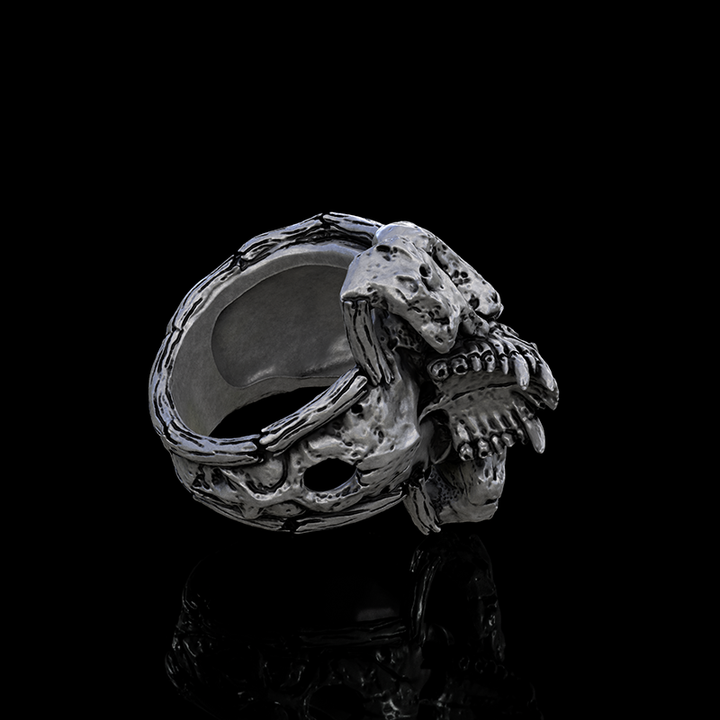 Alien Skull 925 Sterling Silver Ring