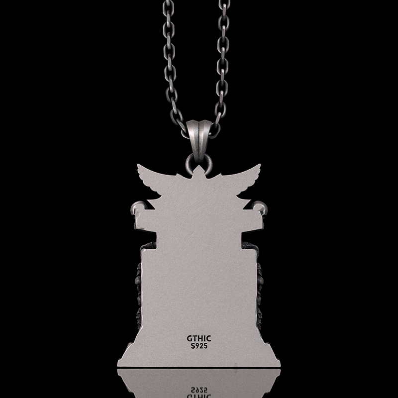 Death Regal Throne Sterling Silver Pendant