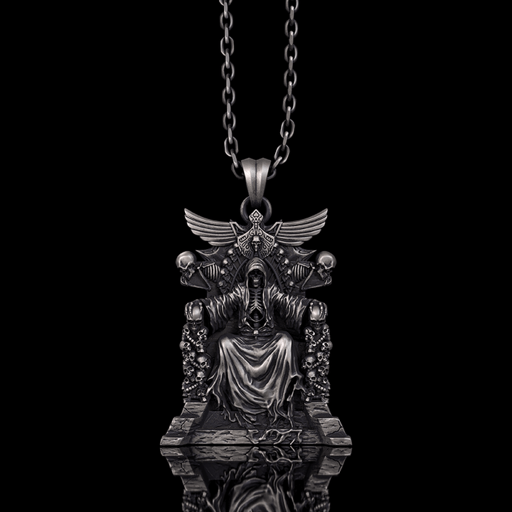 Death Regal Throne Sterling Silver Pendant | RoyalLuster.com