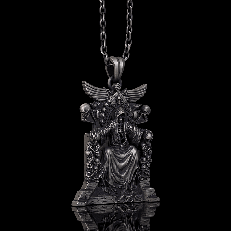 Death Regal Throne Sterling Silver Pendant | RoyalLuster.com