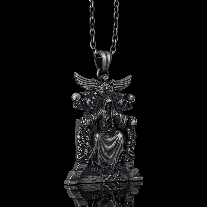 Death Regal Throne Sterling Silver Pendant | RoyalLuster.com