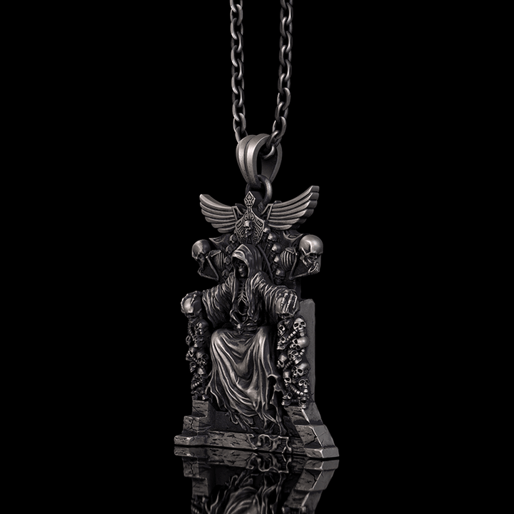 Death Regal Throne Sterling Silver Pendant | RoyalLuster.com