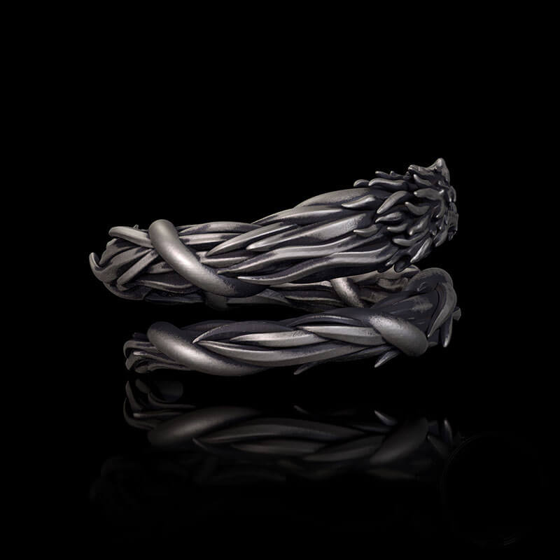 Domineering Hovering Dragon Sterling Silver Ring