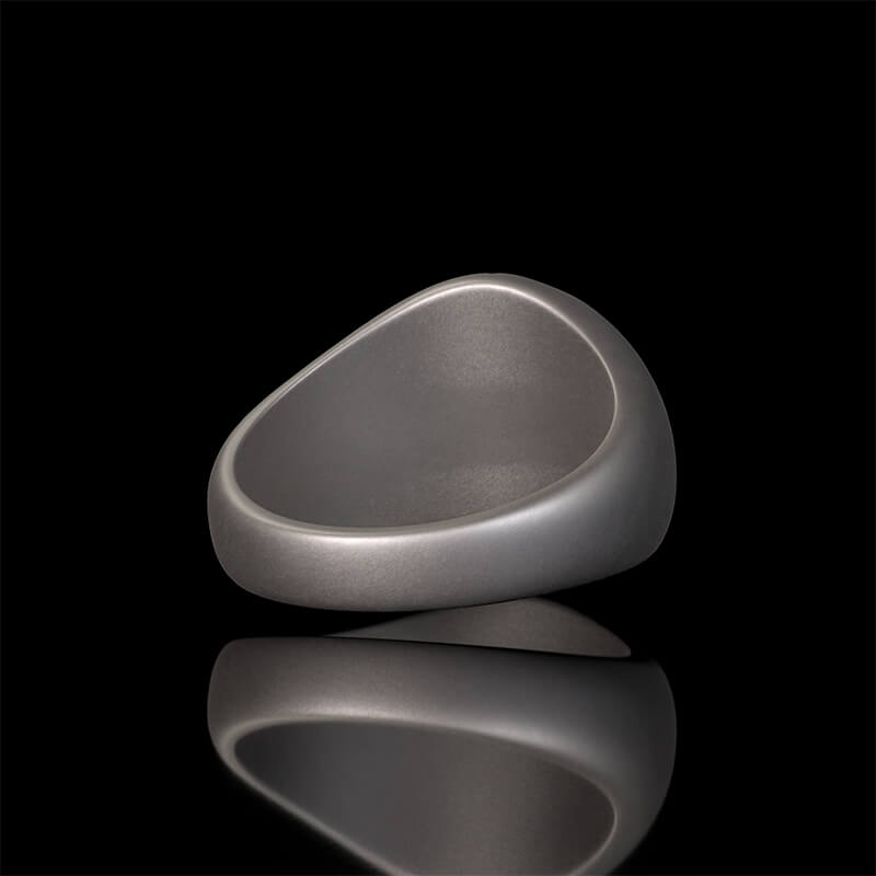 Gothic Memento Mori Letters Sterling Silver Skull Ring | RoyalLuster.com