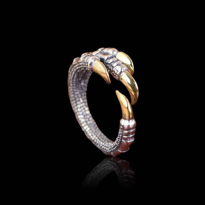 Punk Eagle Claw 925 Sterling Silver Open Ring 05 | RoyalLuster.com