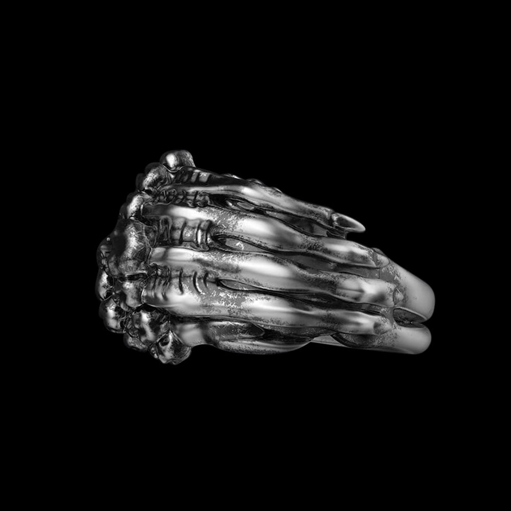 Skull Claw 925 Sterling Silver Ring