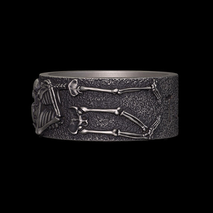 Till Death Do Us Part Sterling Silver Skeleton Ring