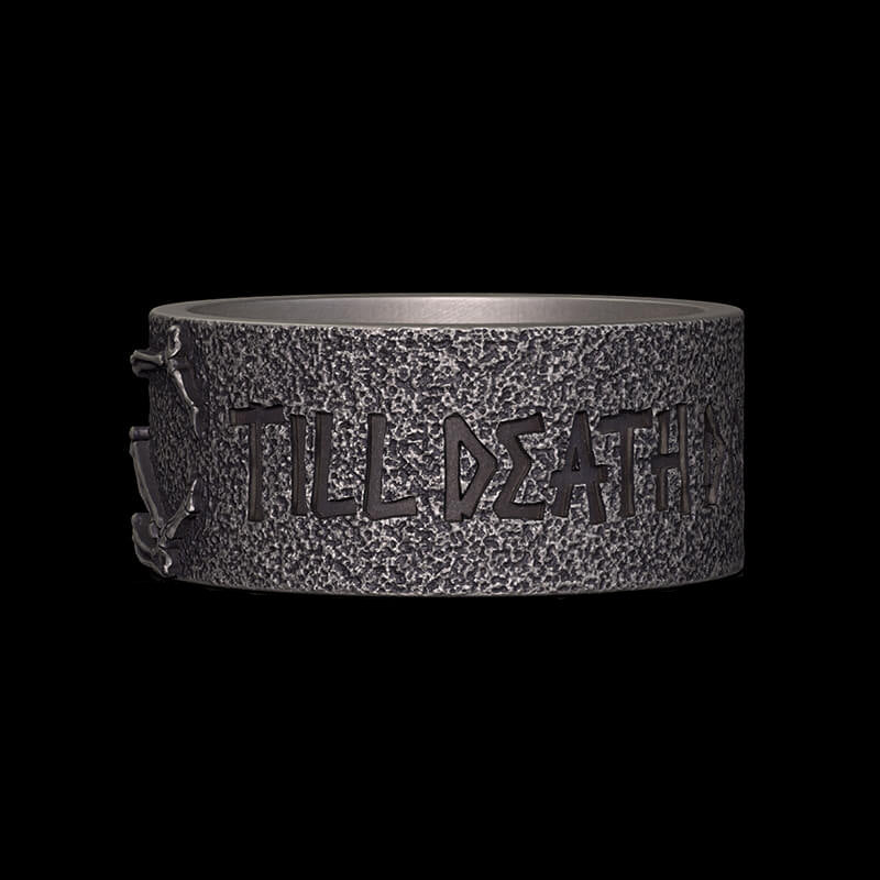 Till Death Do Us Part Sterling Silver Skeleton Ring