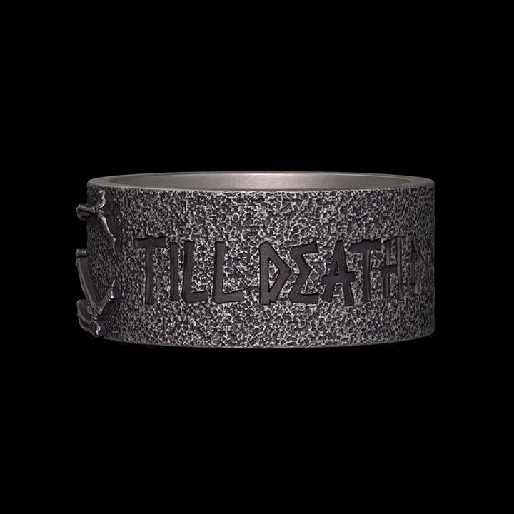 Till Death Do Us Part Sterling Silver Skeleton Ring