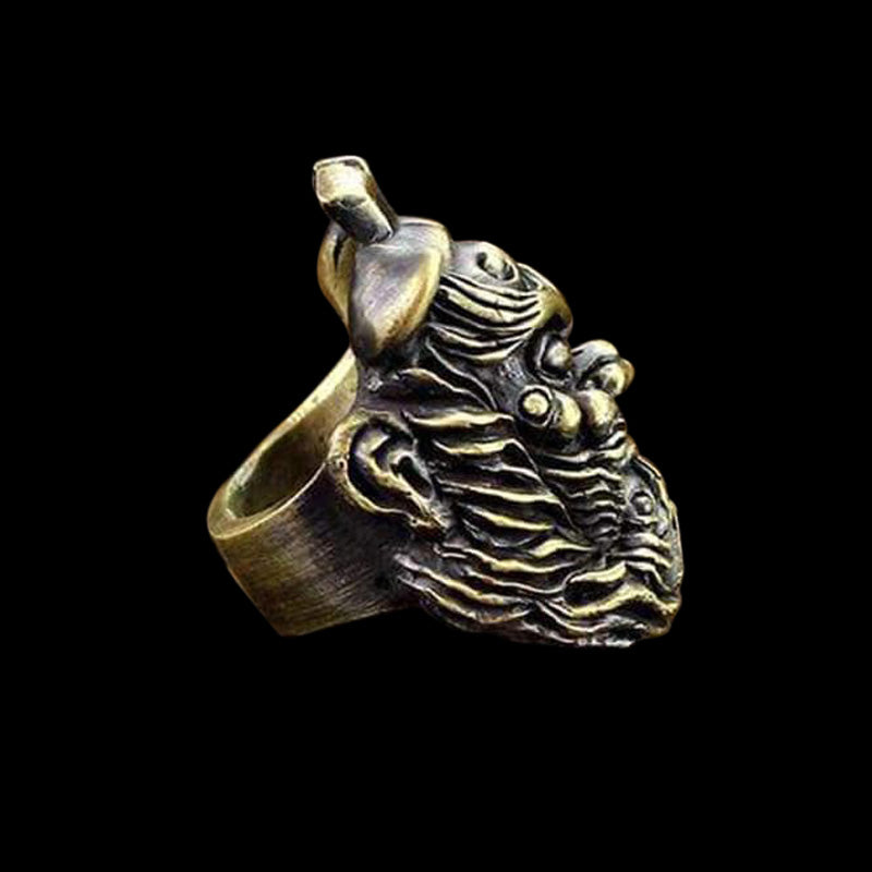 Zhong Kui 925 Sterling Silver Mythology Ring