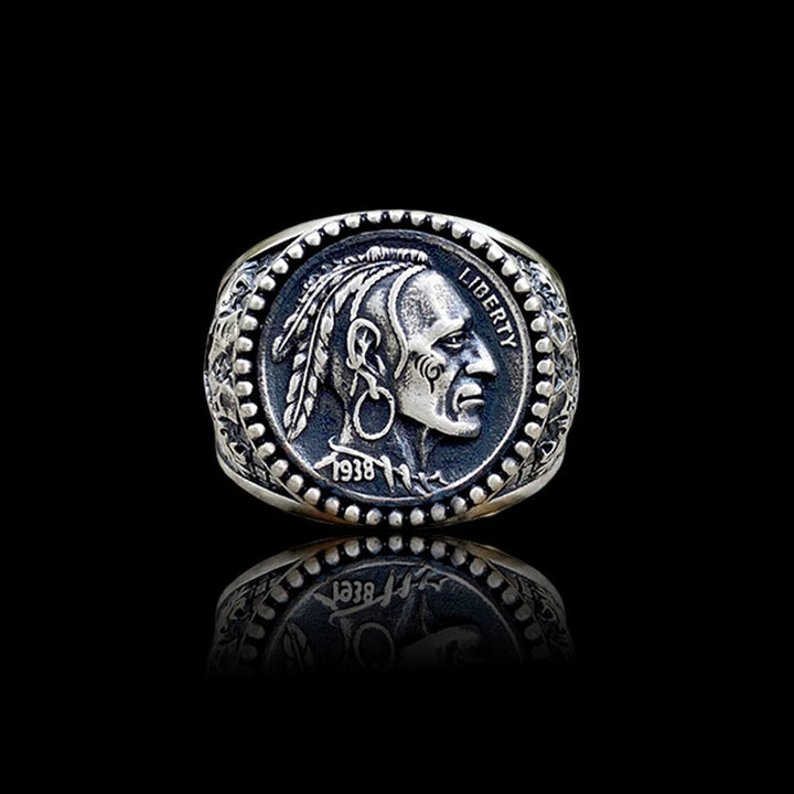 1938 Buffalo Hobo Nickel 925 Sterling Silver Ring