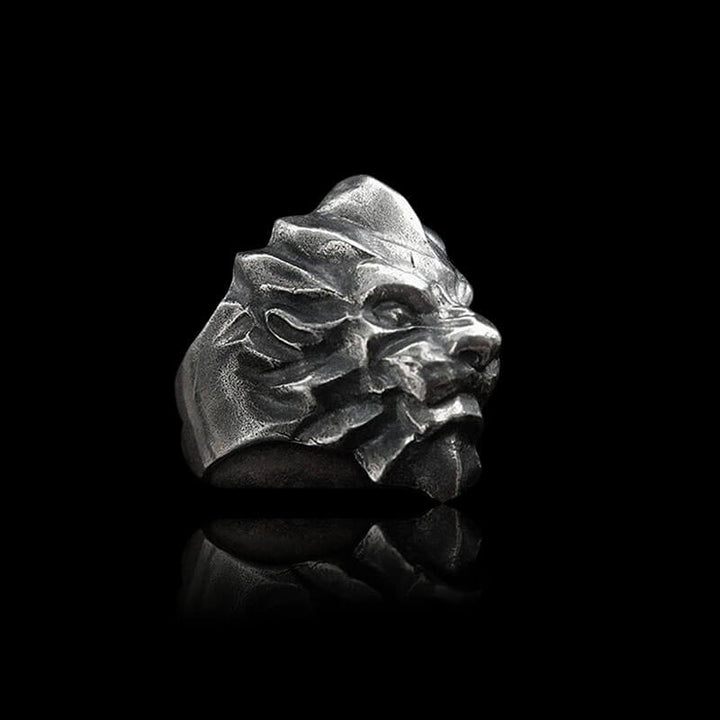 3D Lion 925 Sterling Silver Beast Ring