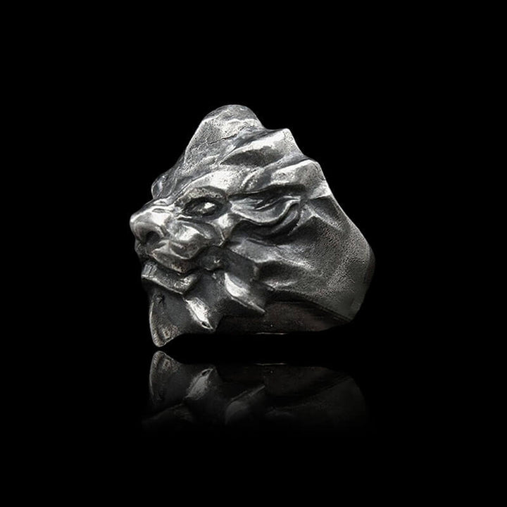 3D Lion 925 Sterling Silver Beast Ring