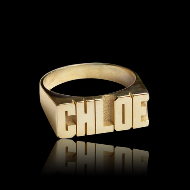 925 Sterling Silver Custom Name Ring