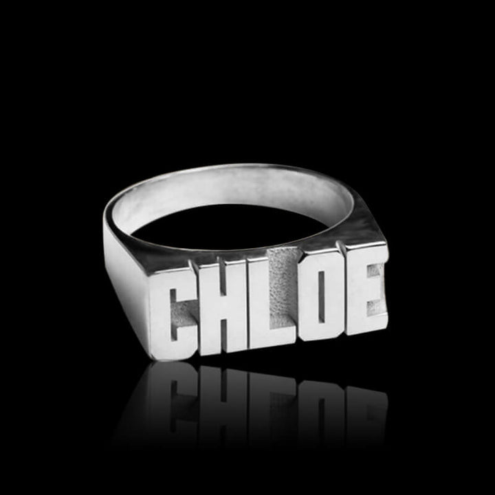 925 Sterling Silver Custom Name Ring