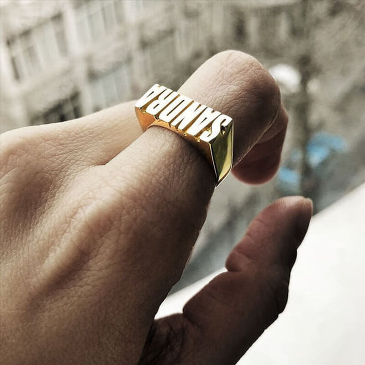 925 Sterling Silver Custom Name Ring