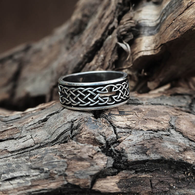Openwork Cross 925 Sterling Silver Viking Ring