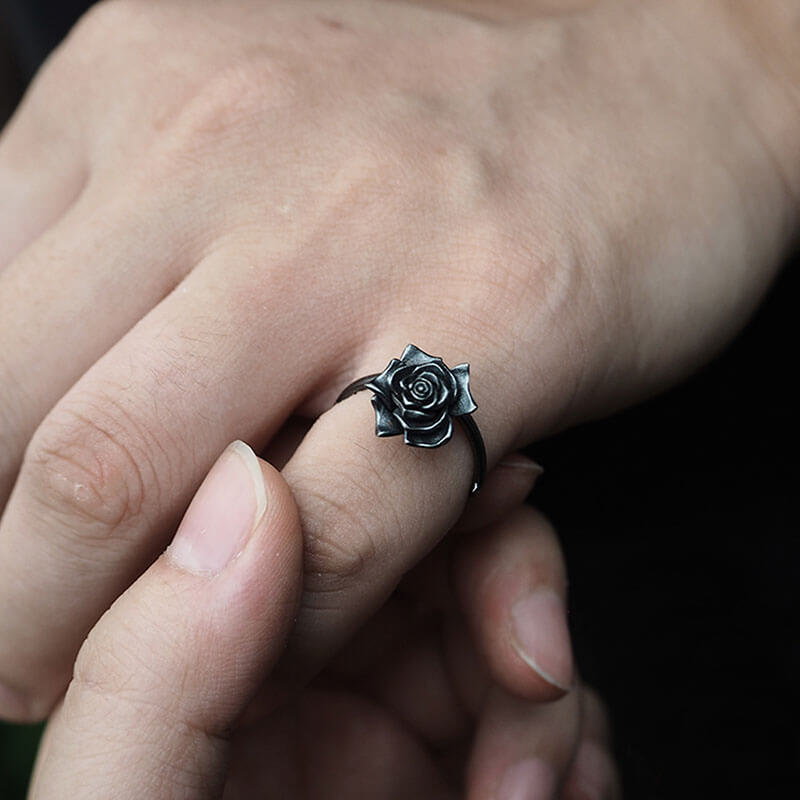 Dark Rose 925 Sterling Silver Ring