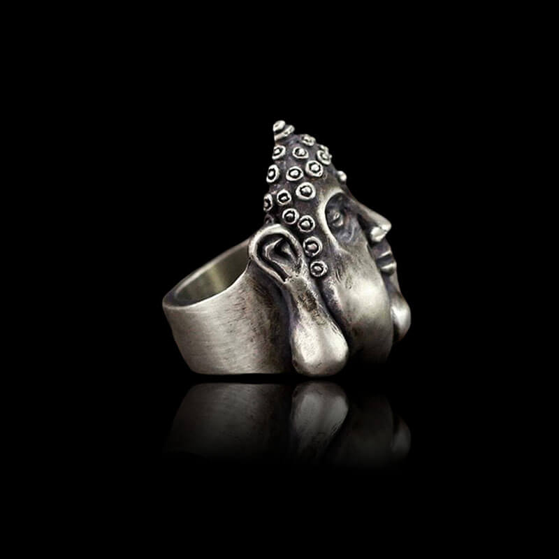 Smiling Buddha 925 Sterling Silver Ring