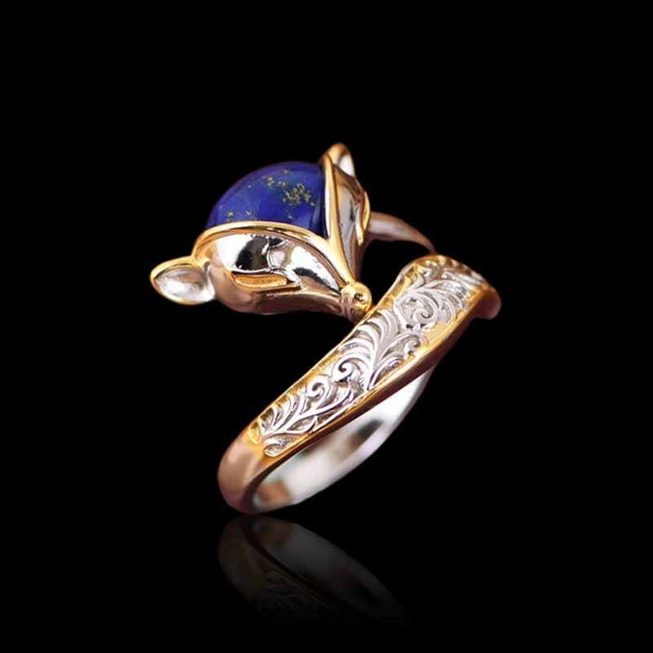 Agate Fox 925 Sterling Silver Open Ring 05 | RoyalLuster.com