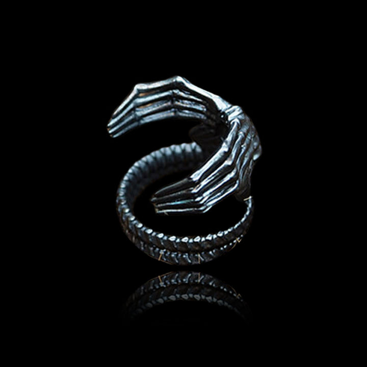Alien Skeleton 925 Sterling Silver Punk Ring
