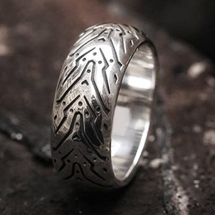 Angel Tire 925 Sterling Silver Men's Ring 03 | RoyalLuster.com