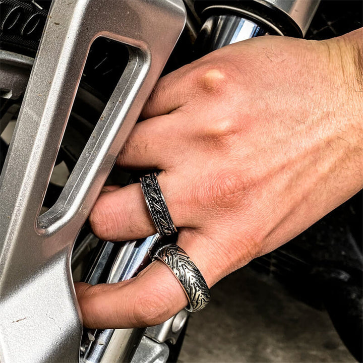 Angel Tire 925 Sterling Silver Men's Ring