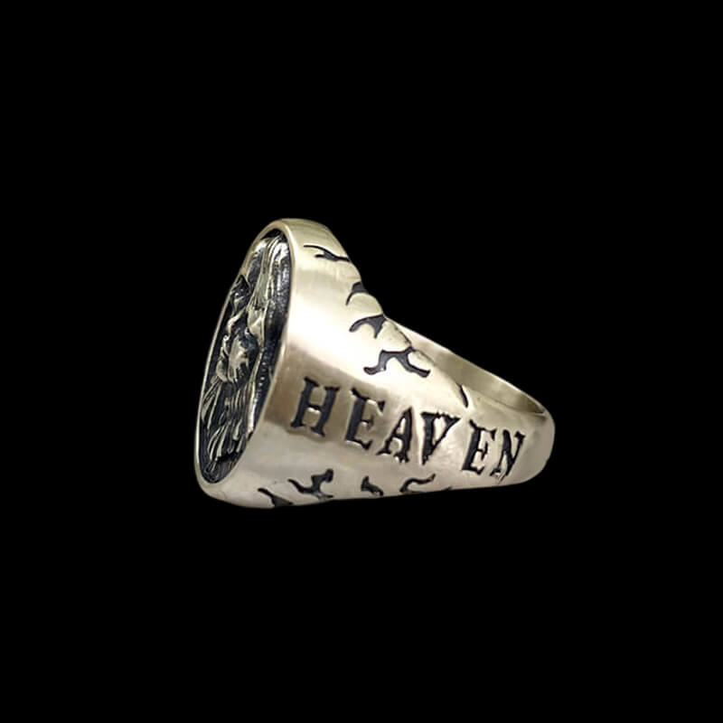 Angel Devil Skull 925 Sterling Silver Ring
