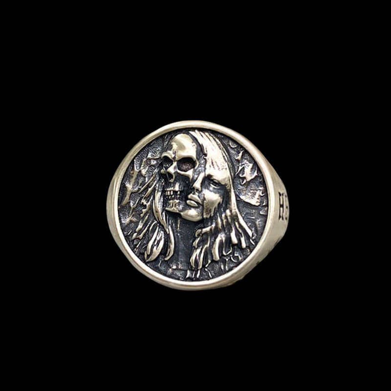 Angel Devil Skull 925 Sterling Silver Ring
