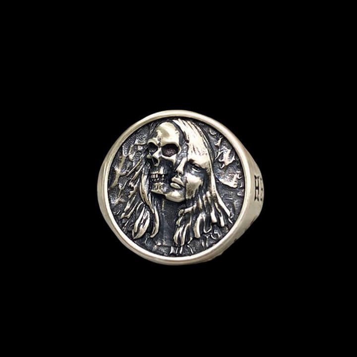 Angel Devil Skull 925 Sterling Silver Ring
