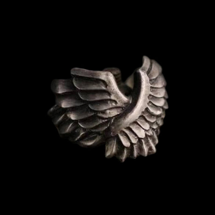 Angel Wing Brass 925 Sterling Silver Beast Ring