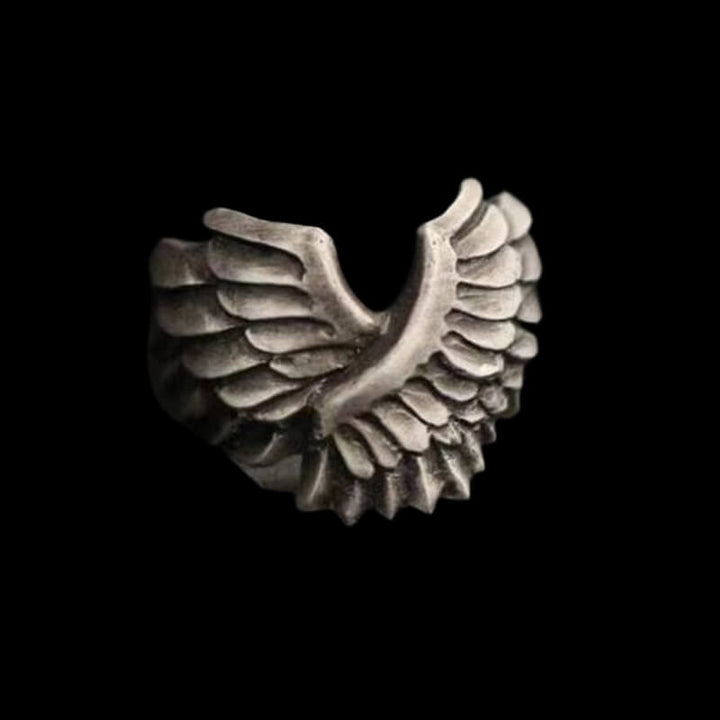 Angel Wing Brass 925 Sterling Silver Beast Ring