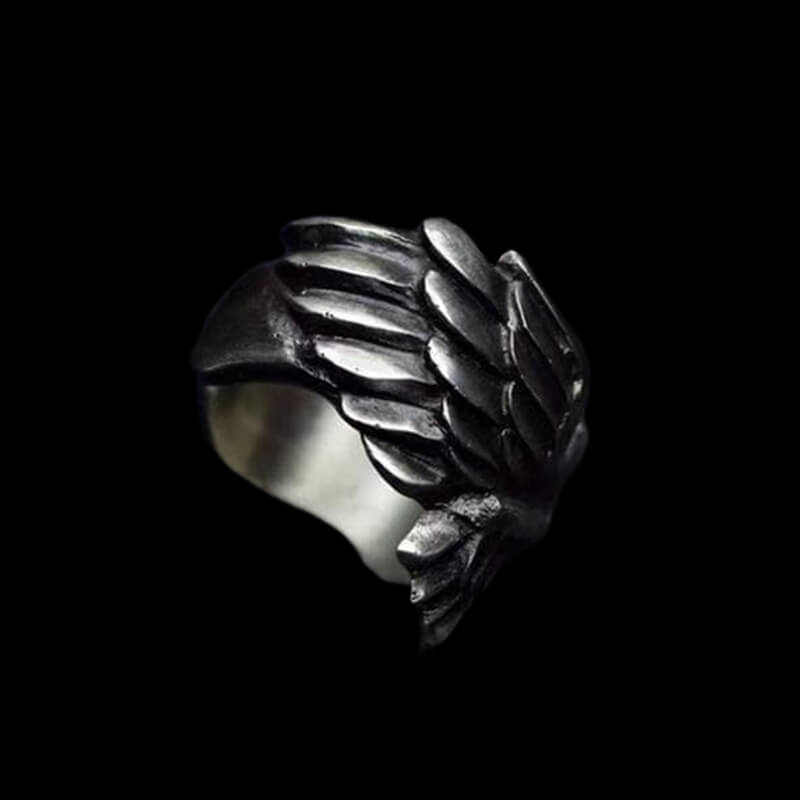 Angel Wing Brass 925 Sterling Silver Beast Ring