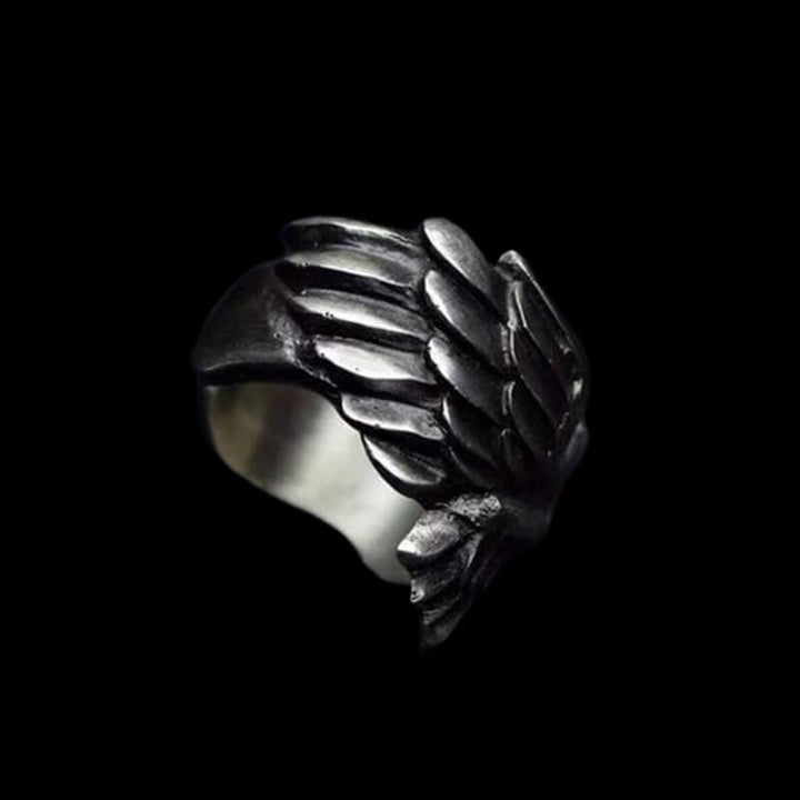 Angel Wing Brass 925 Sterling Silver Beast Ring