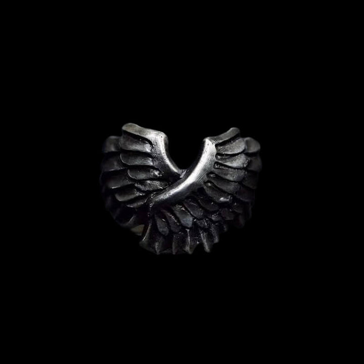 Angel Wing Brass 925 Sterling Silver Beast Ring