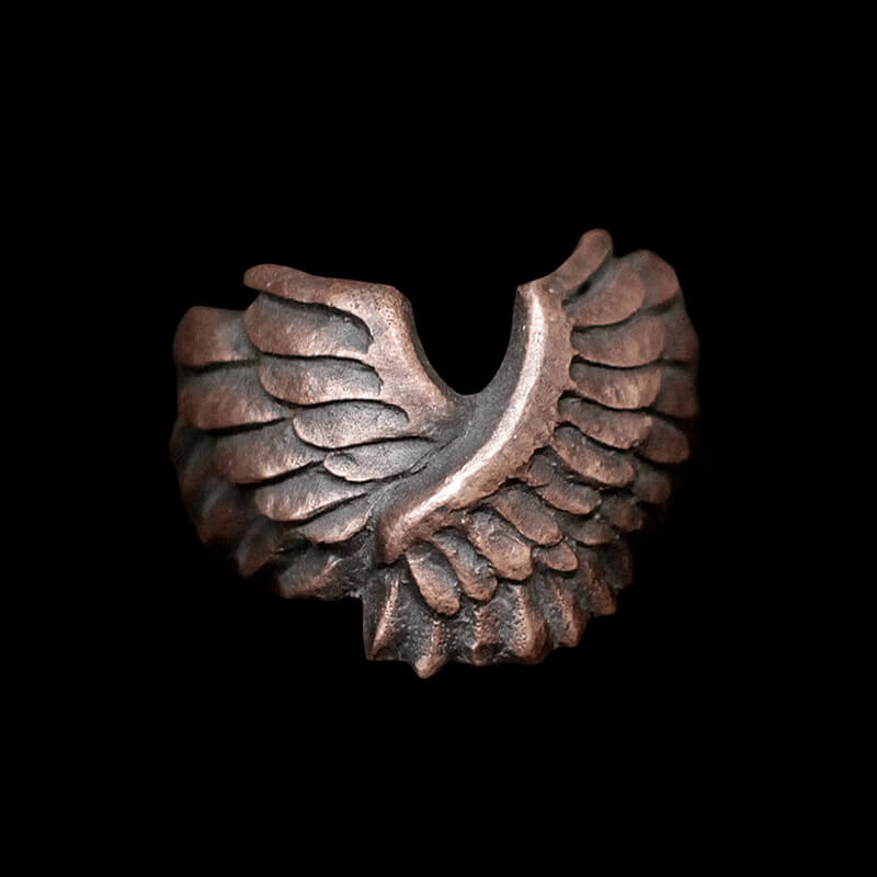 Angel Wing Brass 925 Sterling Silver Beast Ring