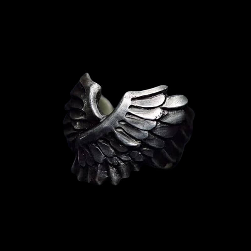 Angel Wing Brass 925 Sterling Silver Beast Ring