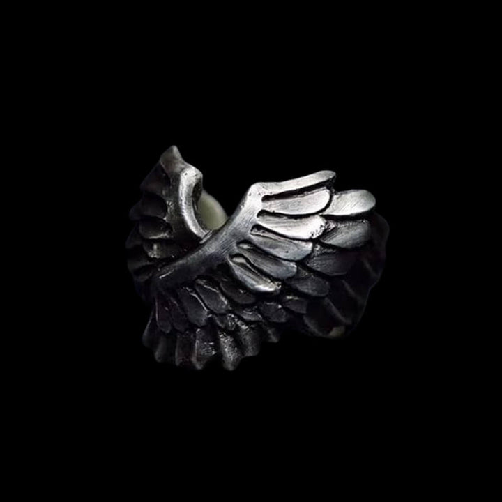 Angel Wing Brass 925 Sterling Silver Beast Ring