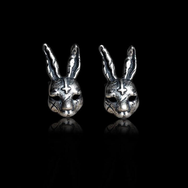 Anti Cross Hare 925 Sterling Silver Ear Stud