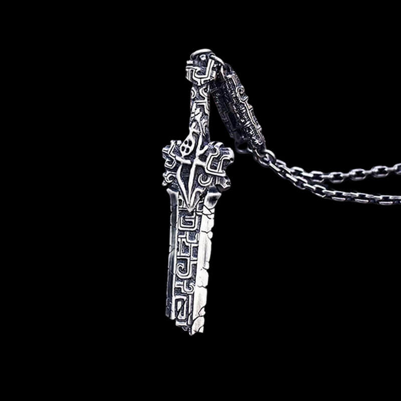 Antiquity Broken Sword 925 Sterling Silver Pendant