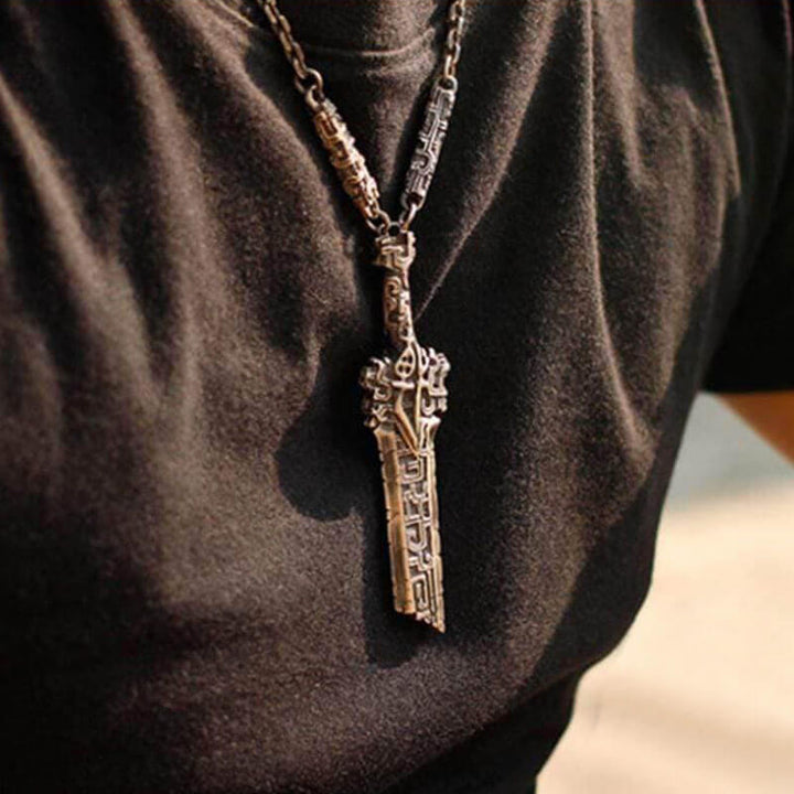 Antiquity Broken Sword 925 Sterling Silver Pendant