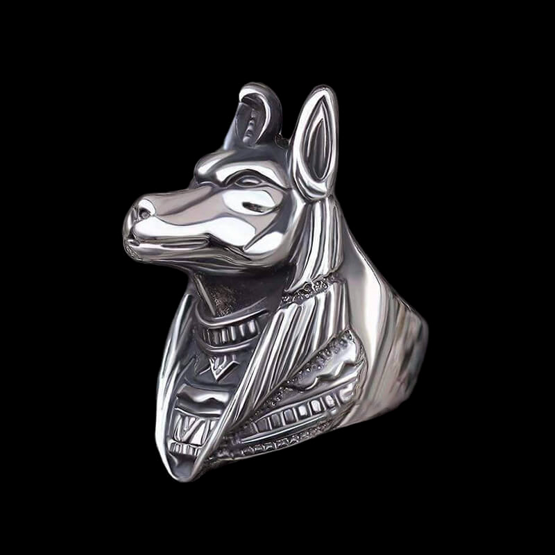 Anubis 925 Sterling Silver Egyptian Mythology Ring