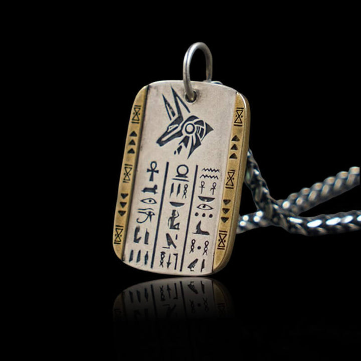Anubis and Horus 925 Sterling Silver Pendant