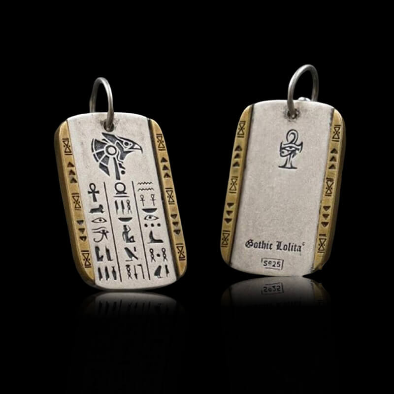 Anubis and Horus 925 Sterling Silver Pendant