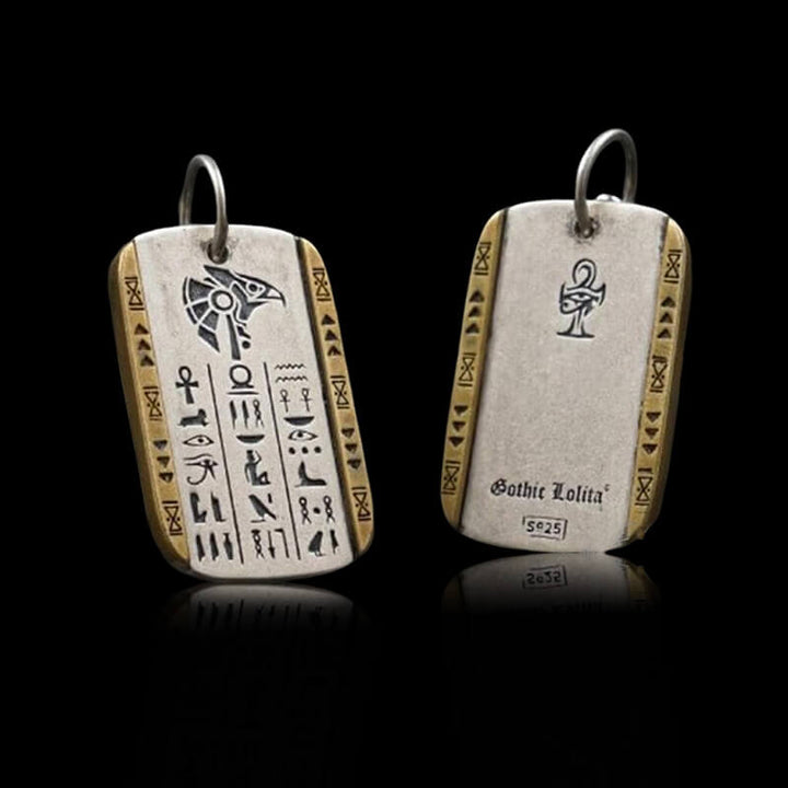 Anubis and Horus 925 Sterling Silver Pendant