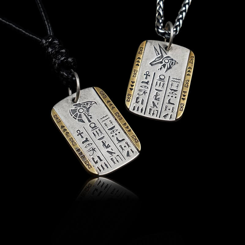 Anubis and Horus 925 Sterling Silver Pendant