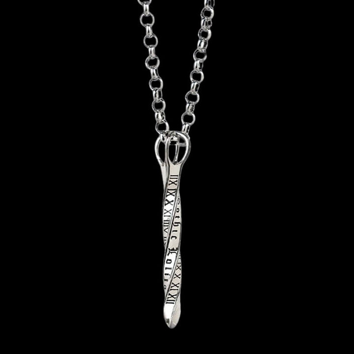 Arrow of Time and Möbius 925 Sterling Silver Necklace